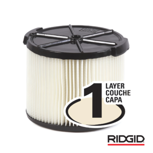 Filtro Papel VF3400 para aspiradoras 3 a 4.5 gls RIDGID (54208)